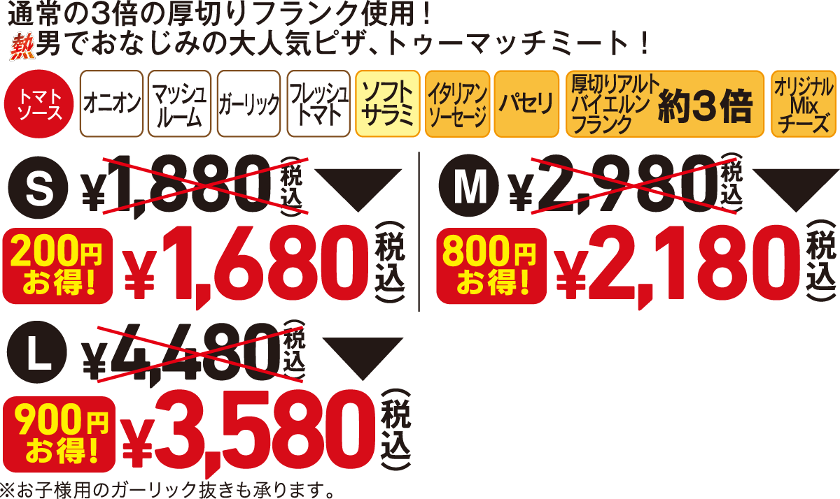 トゥーマッチミート詳細